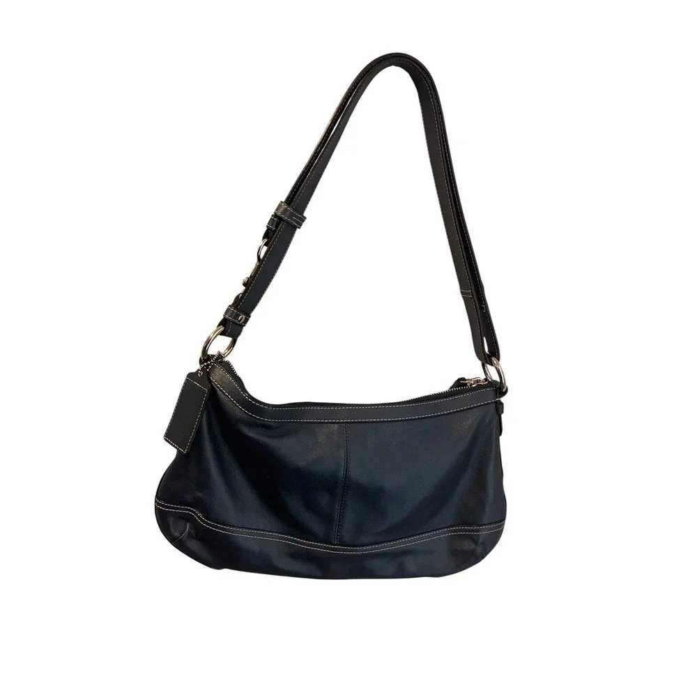 Coach Purse F19729 Park East West Duffle Blue Leather Convertible NWOT Hang Tags